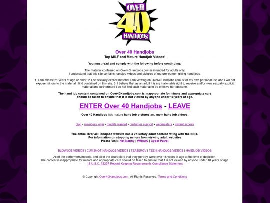 Over 40 Handjobs